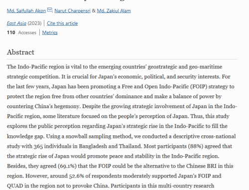 South and Southeast Asian Perceptions of Japan’s Strategic Rise for a Balanced Indo‑Pacific: a Cross‑National Case Study on Bangladesh and Thailand